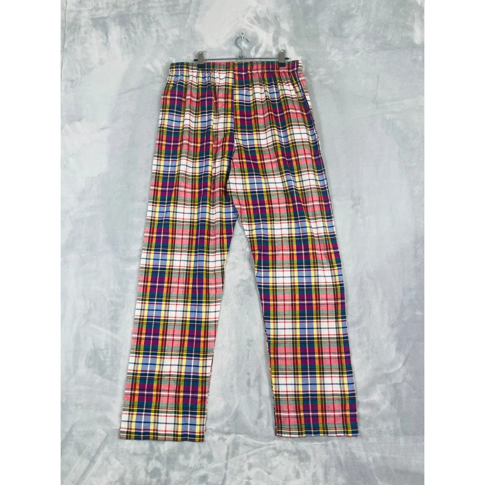 Polo Ralph Lauren Pajama Pants Mens Large Multi Color Plaid NWT Cotton Sleepwear